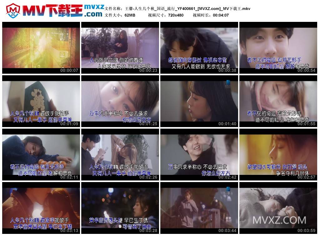 王馨-人生几个秋_国语_流行_YF400661